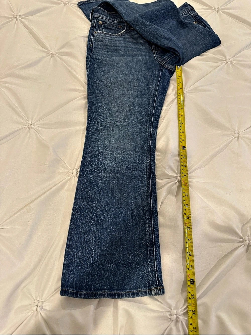 J.Crew 9" Demi-Boot Crop Jean Bootcut Jeans in Blue Waist 26 - Picture 10 of 15